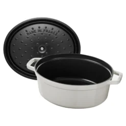 Staub Cocotte 23 cm, Ovale, , Fonte Truffe blanche New