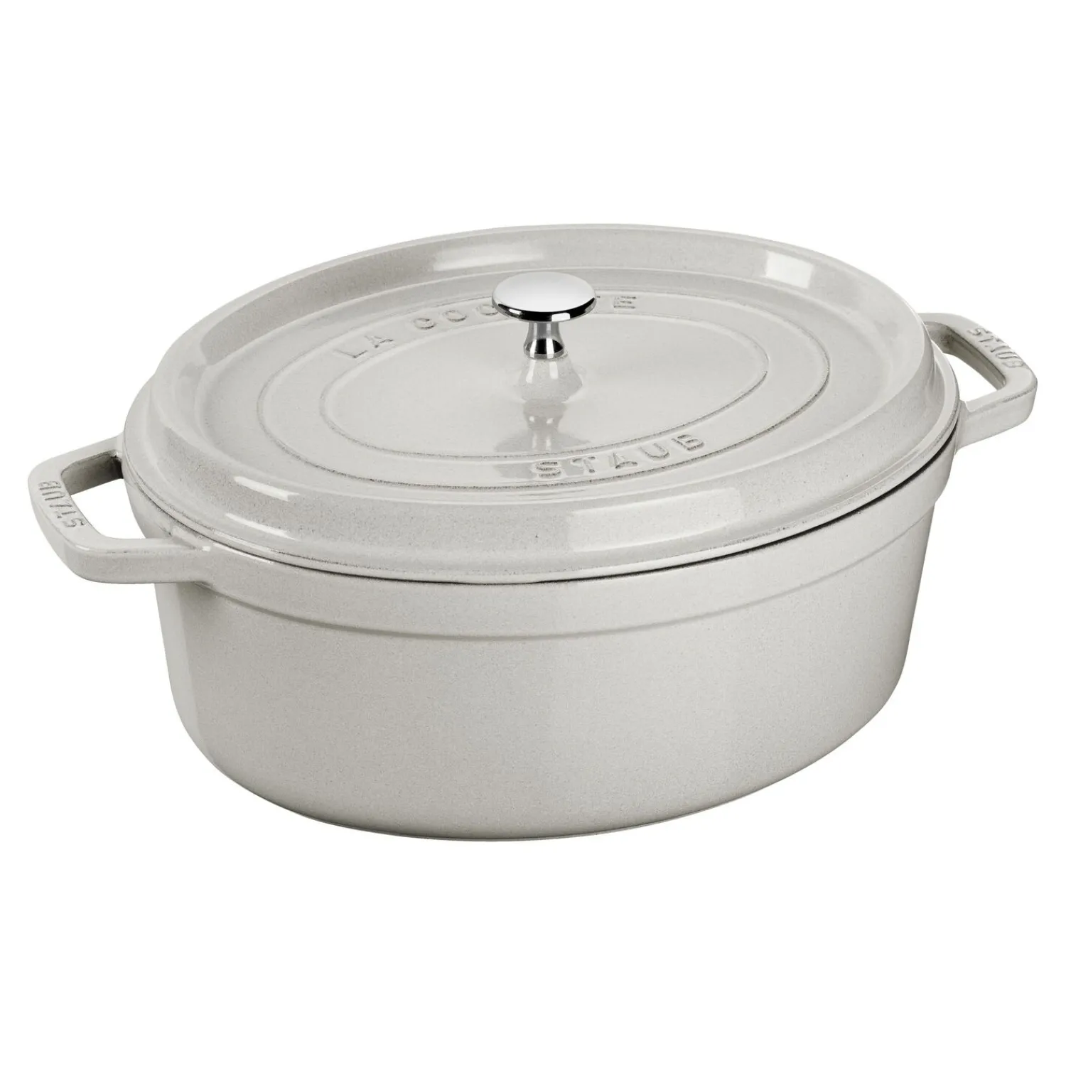 Staub Cocotte 31 cm, Ovale, , Fonte Truffe blanche Clearance