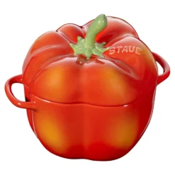 Staub Cocotte 11 cm, Poivron, , Céramique Orange et rouge Outlet