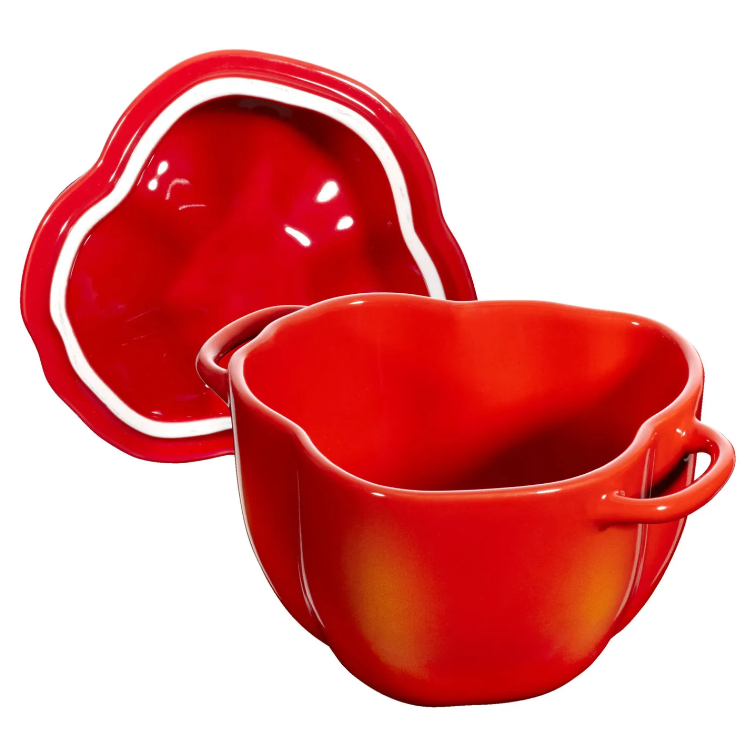 Staub Cocotte 11 cm, Poivron, , Céramique Orange et rouge Outlet