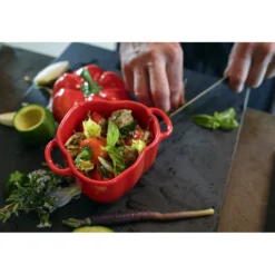 Staub Cocotte 11 cm, Poivron, , Céramique Orange et rouge Outlet