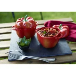 Staub Cocotte 11 cm, Poivron, , Céramique Orange et rouge Outlet