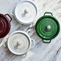 Staub Cocotte 24 cm, Rond(e), , Fonte Basilic