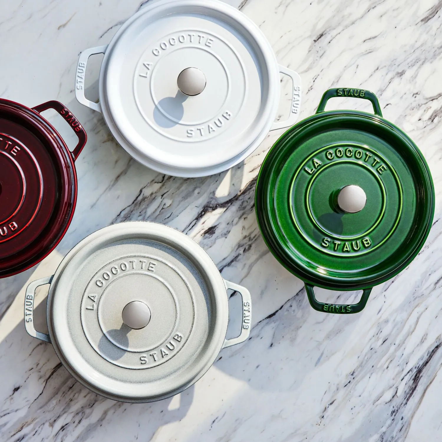 Staub Cocotte 24 cm, Rond(e), , Fonte Basilic