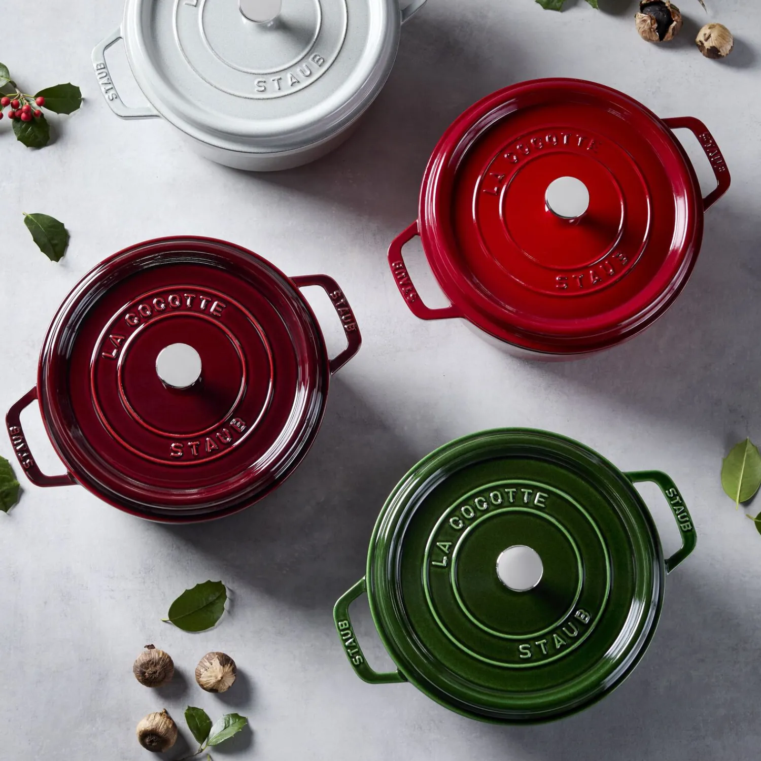 Staub Cocotte 24 cm, Rond(e), , Fonte Basilic