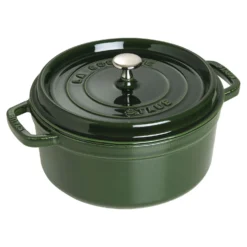 Staub Cocotte 26 cm, Rond(e), , Fonte Basilic Hot