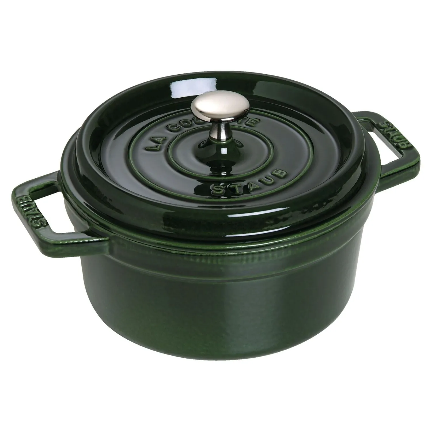 Staub Cocotte 22 cm, Rond(e), , Fonte Basilic Outlet