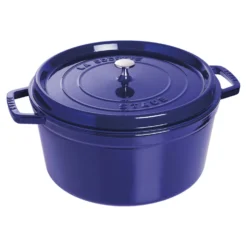 Staub Cocotte 30 cm, Rond(e), , Fonte Bleu intense Best