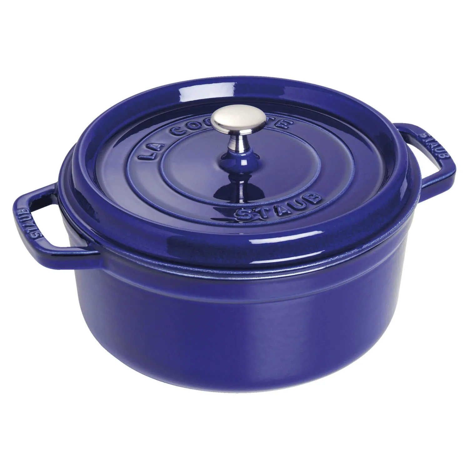 Staub Cocotte 26 cm, Rond(e), , Fonte Bleu intense Discount