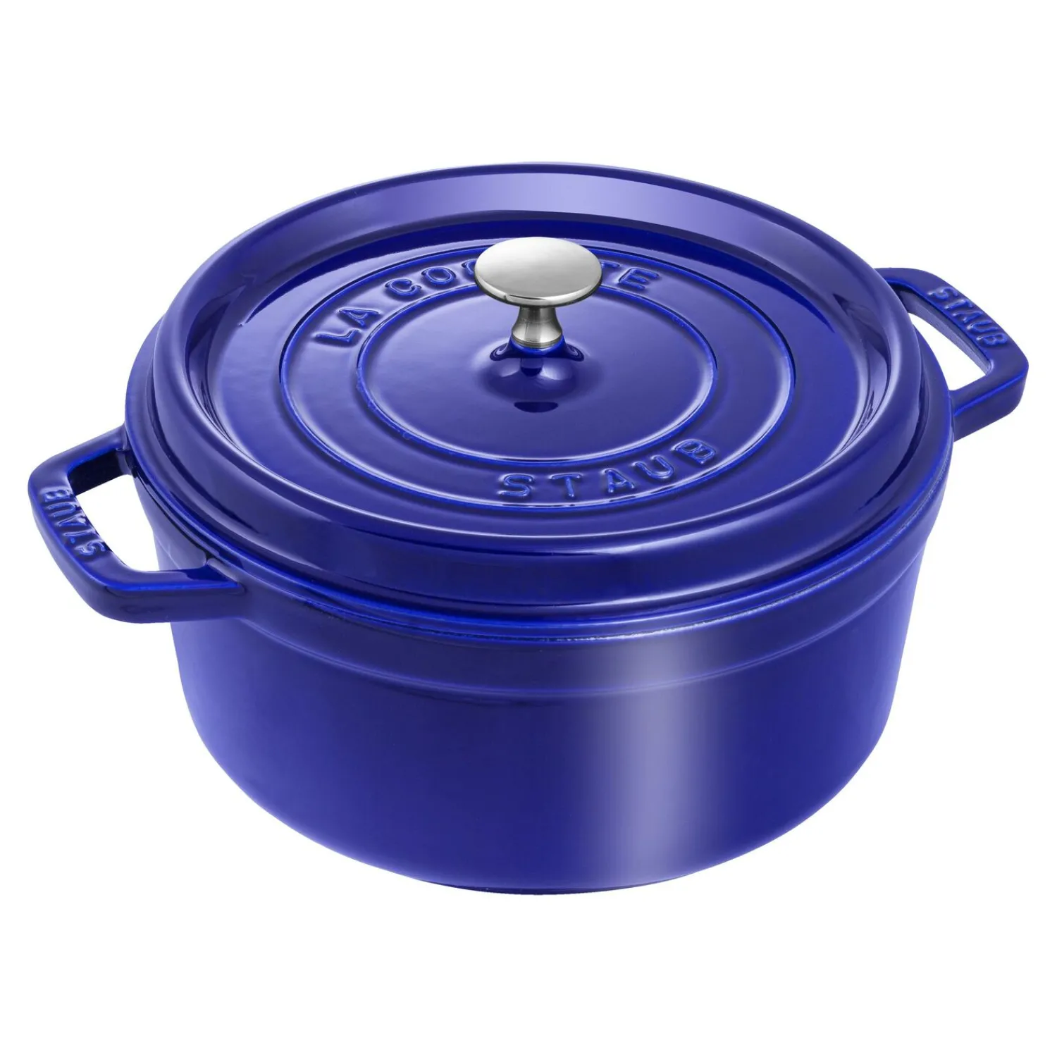 Staub Cocotte 24 cm, Rond(e), , Fonte Bleu intense Hot