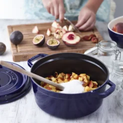 Staub Cocotte 24 cm, Rond(e), , Fonte Bleu intense Hot