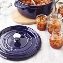 Staub Cocotte 24 cm, Rond(e), , Fonte Bleu intense Hot