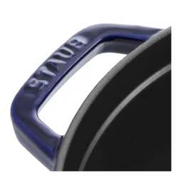 Staub Cocotte 22 cm, Rond(e), , Fonte Bleu intense New