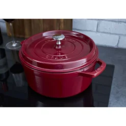 Staub Cocotte 24 cm, Rond(e), , Fonte Bordeaux
