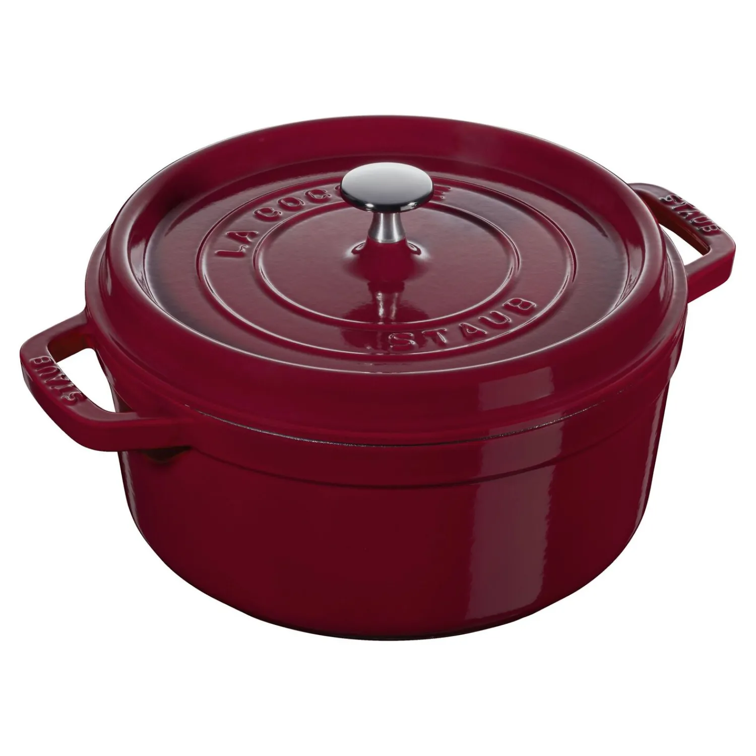 Staub Cocotte 26 cm, Rond(e), , Fonte Bordeaux Hot