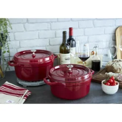 Staub Cocotte 26 cm, Rond(e), , Fonte Bordeaux Hot