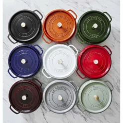 Staub Cocotte 28 cm, Rond(e), , Fonte Cerise Discount