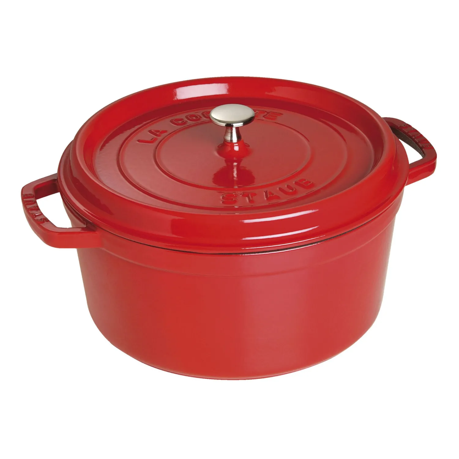 Staub Cocotte 30 cm, Rond(e), , Fonte Cerise New