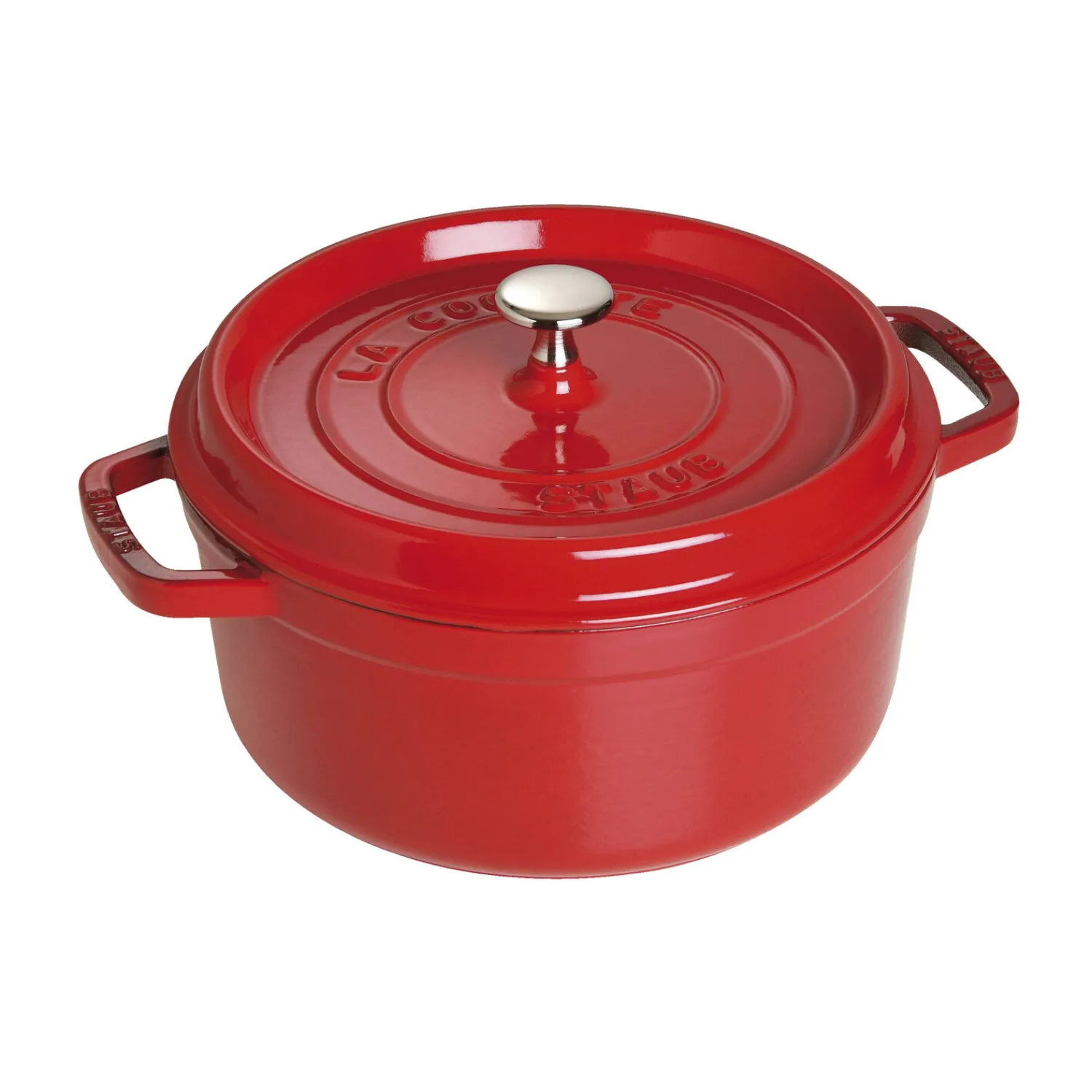 Staub Cocotte 26 cm, Rond(e), , Fonte Cerise