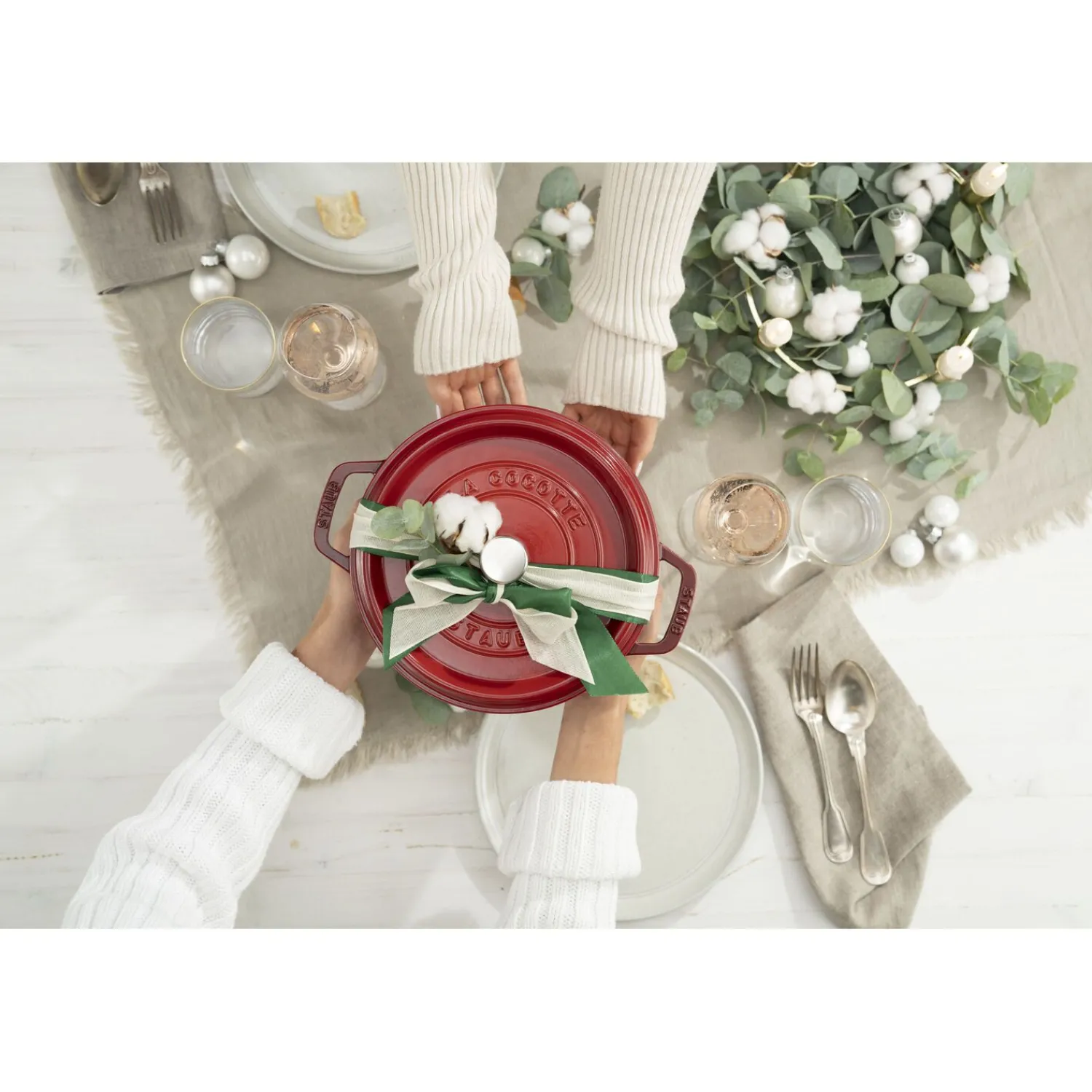 Staub Cocotte 26 cm, Rond(e), , Fonte Cerise
