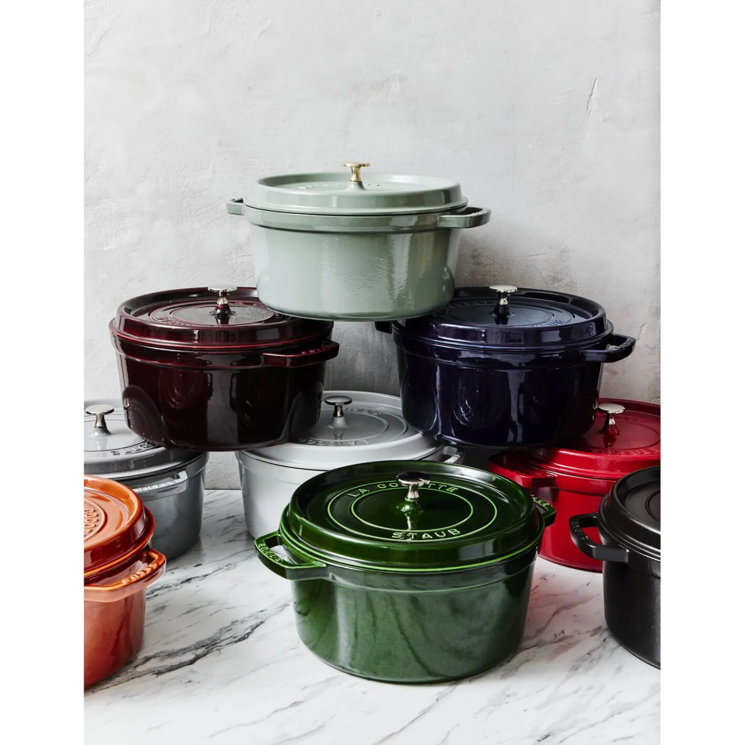Staub Cocotte 26 cm, Rond(e), , Fonte Cerise