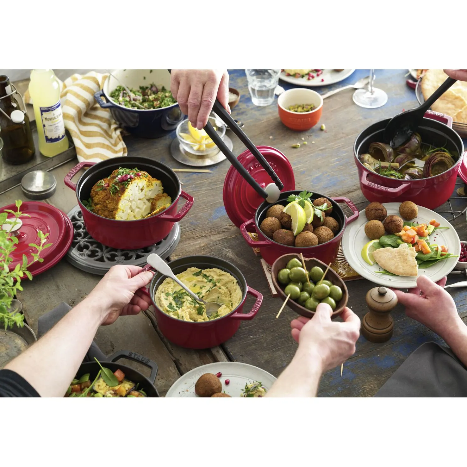 Staub Cocotte 20 cm, Rond(e), Cerise, Fonte Clearance