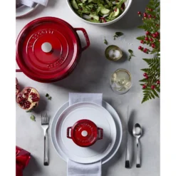 Staub Cocotte 22 cm, Rond(e), , Fonte Cerise New