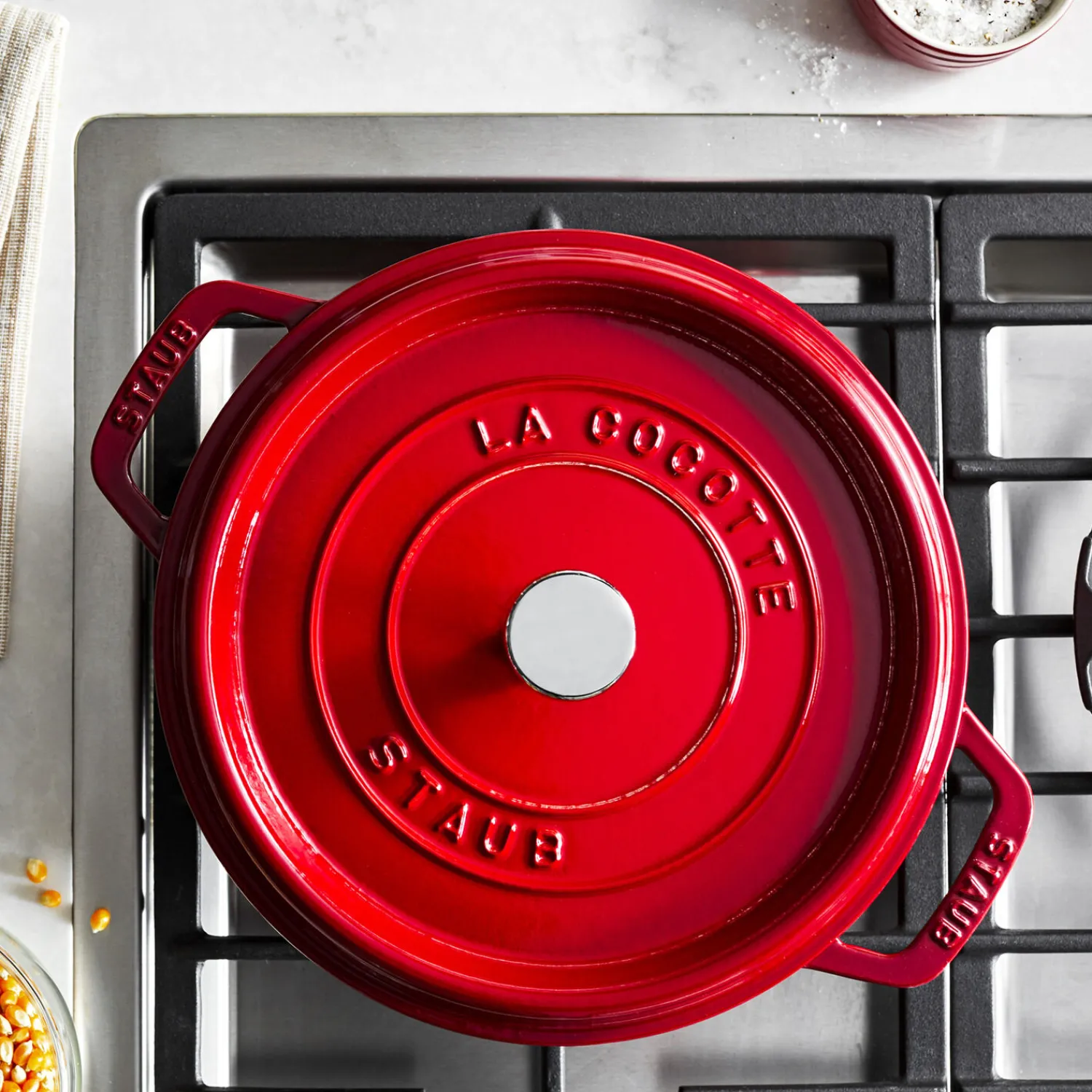 Staub Cocotte 24 cm, Rond(e), , Fonte Cerise Sale