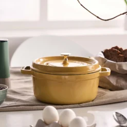 Staub Cocotte 24 cm, Rond(e), , Fonte Citron Outlet