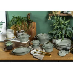 Staub Cocotte 20 cm, Rond(e), , Fonte Eucalyptus Sale