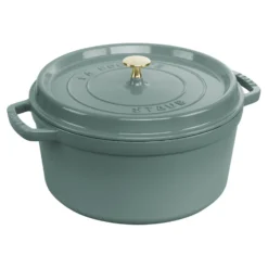 Staub Cocotte 28 cm, Rond(e), , Fonte Eucalyptus Hot