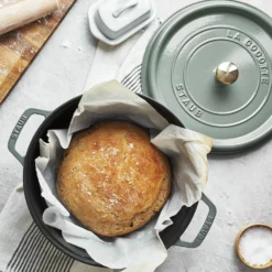Staub Cocotte 28 cm, Rond(e), , Fonte Eucalyptus Hot