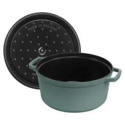 Staub Cocotte 28 cm, Rond(e), , Fonte Eucalyptus Hot