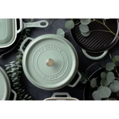 Staub Cocotte 28 cm, Rond(e), , Fonte Eucalyptus Hot