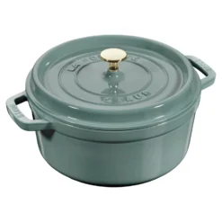 Staub Cocotte 24 cm, Rond(e), , Fonte Eucalyptus New