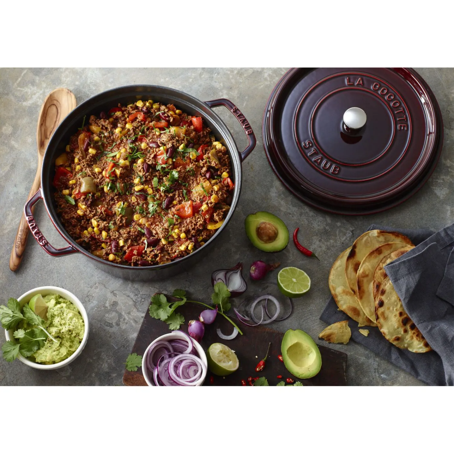 Staub Cocotte 28 cm, Rond(e), , Fonte Grenadine Online
