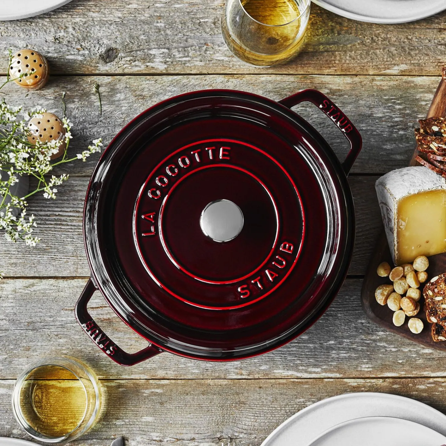 Staub Cocotte 24 cm, Rond(e), , Fonte Grenadine Best