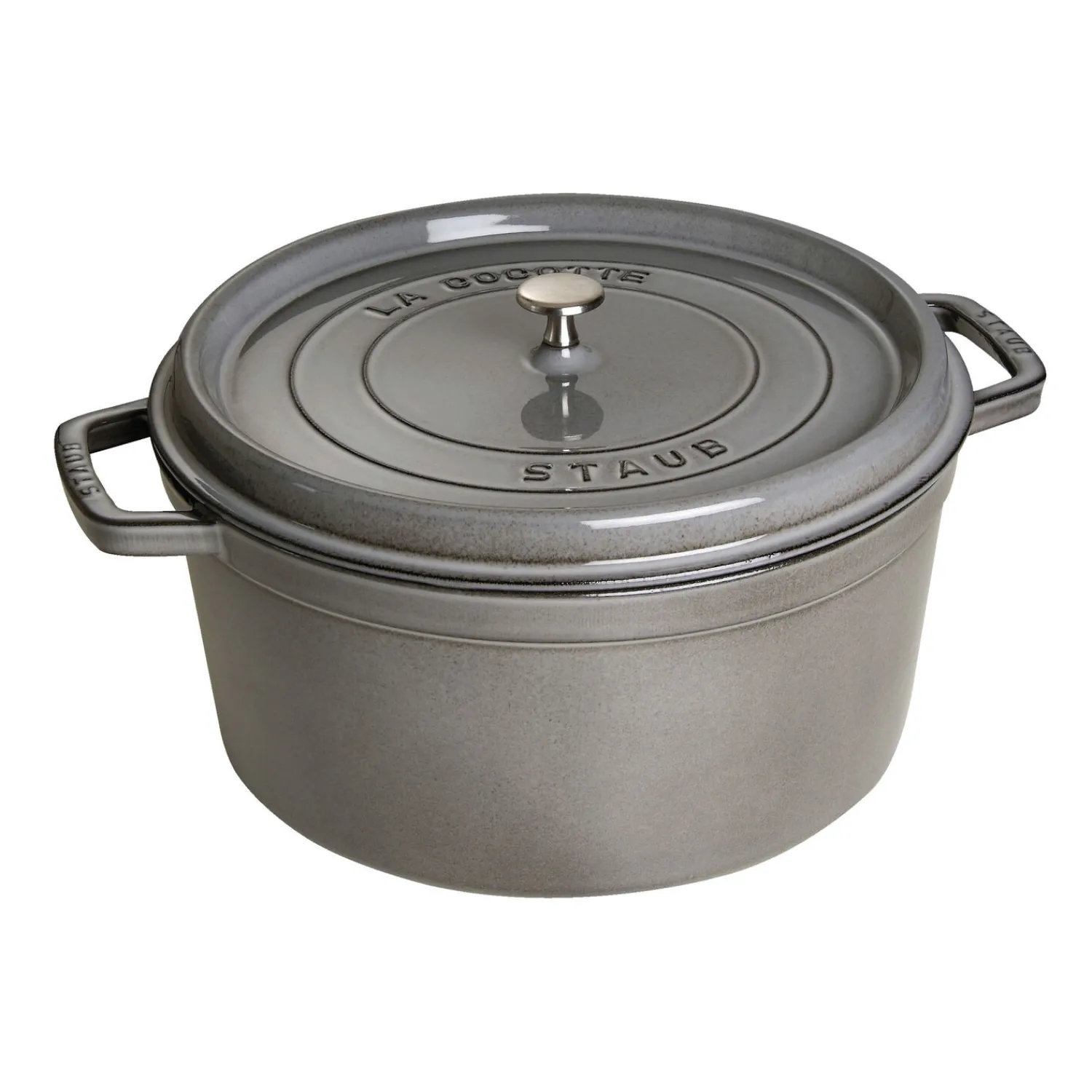 Staub Cocotte 34 cm, Rond(e), , Fonte Gris graphite Online