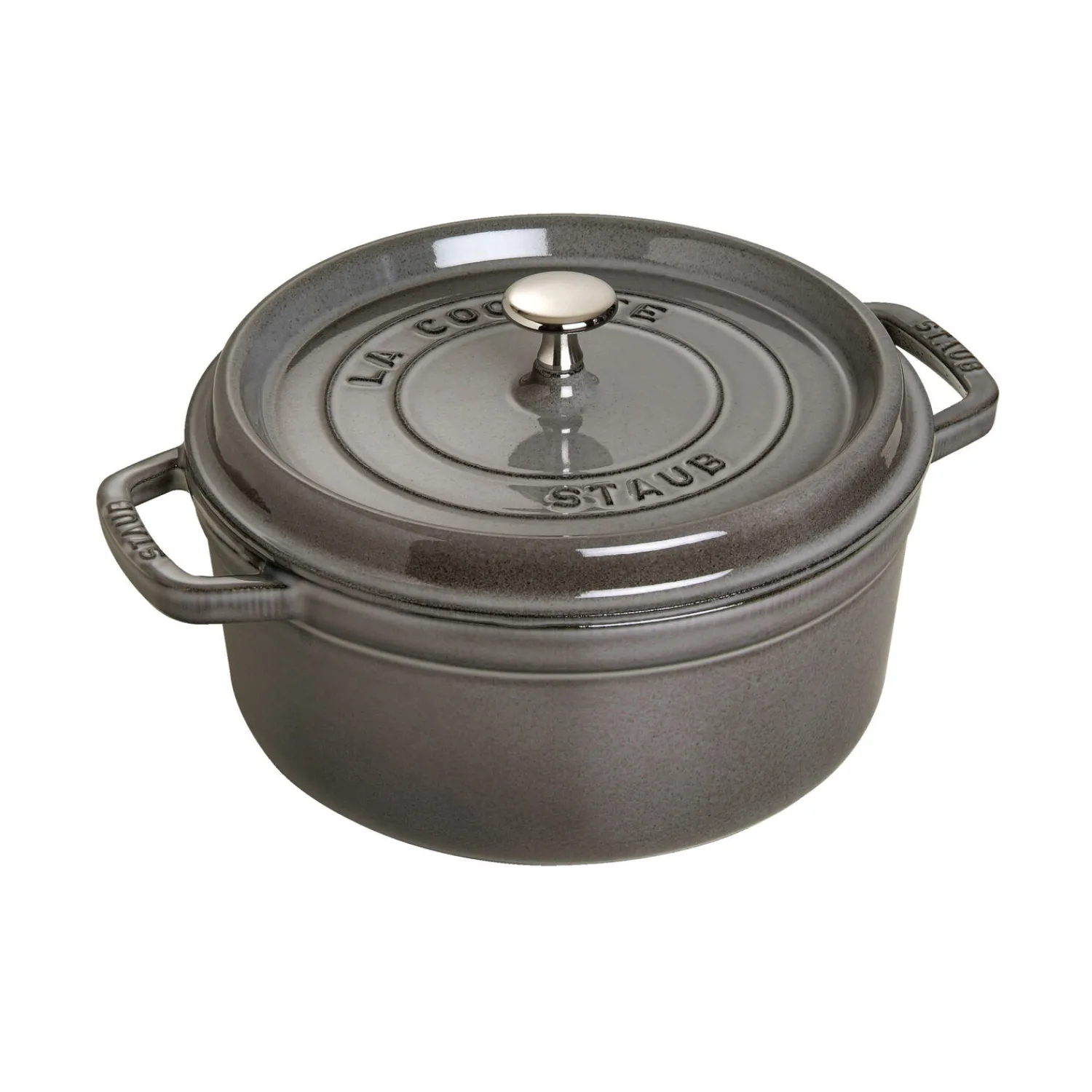 Staub Cocotte 18 cm, Rond(e), , Fonte Gris graphite Discount