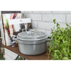 Staub Cocotte 18 cm, Rond(e), , Fonte Gris graphite Discount