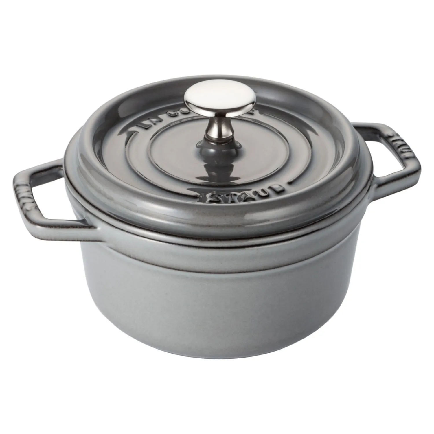 Staub Cocotte 16 cm, Rond(e), , Fonte Gris graphite Sale