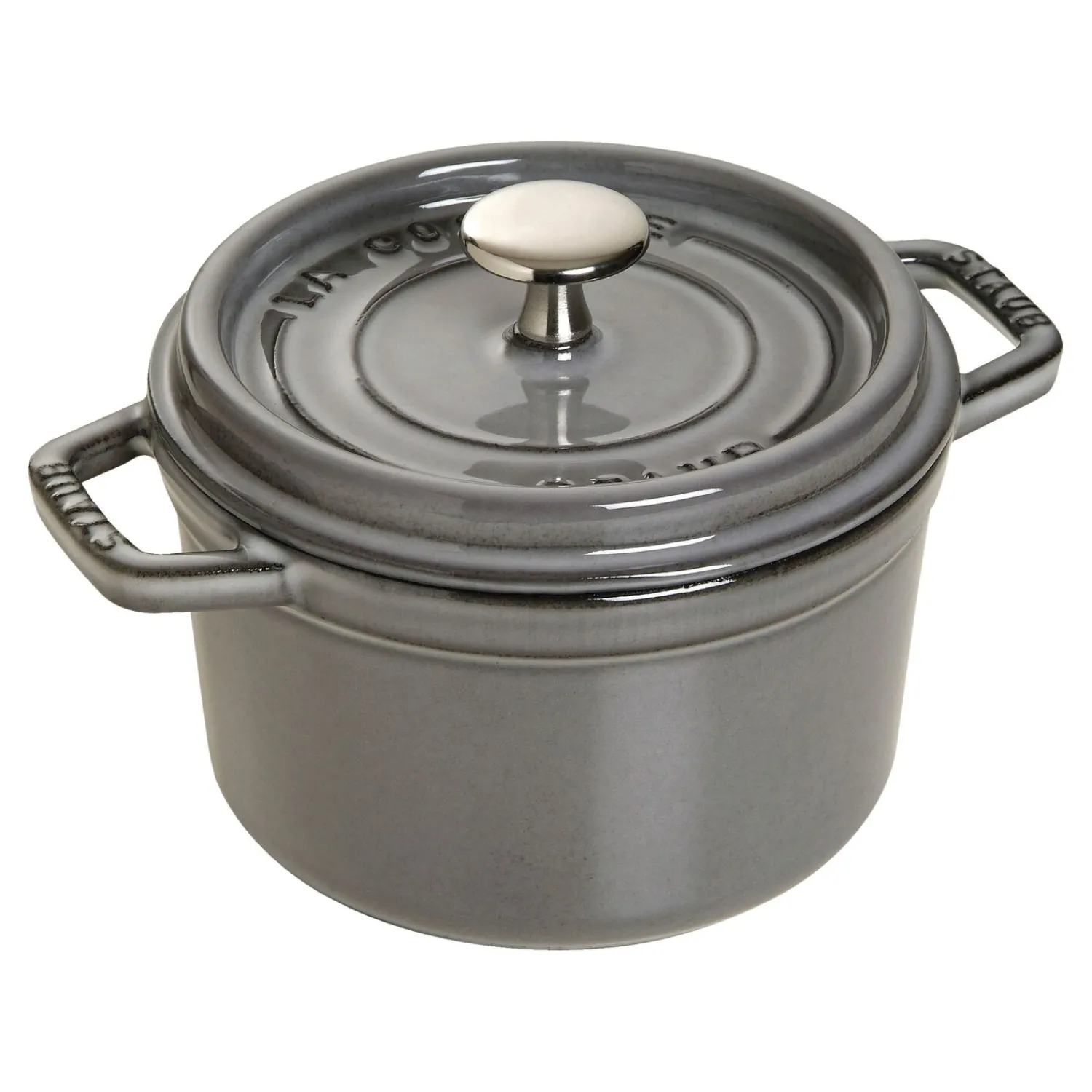 Staub Cocotte 14 cm, Rond(e), , Fonte Gris graphite Online