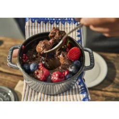 Staub Cocotte 12 cm, Rond(e), , Fonte Gris graphite Sale