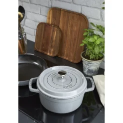 Staub Cocotte 20 cm, Rond(e), , Fonte Gris graphite Hot