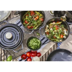 Staub Cocotte 16 cm, Rond(e), , Fonte Noir mat Clearance