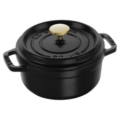 Staub Cocotte 14 cm, Rond(e), , Fonte Noir mat Best