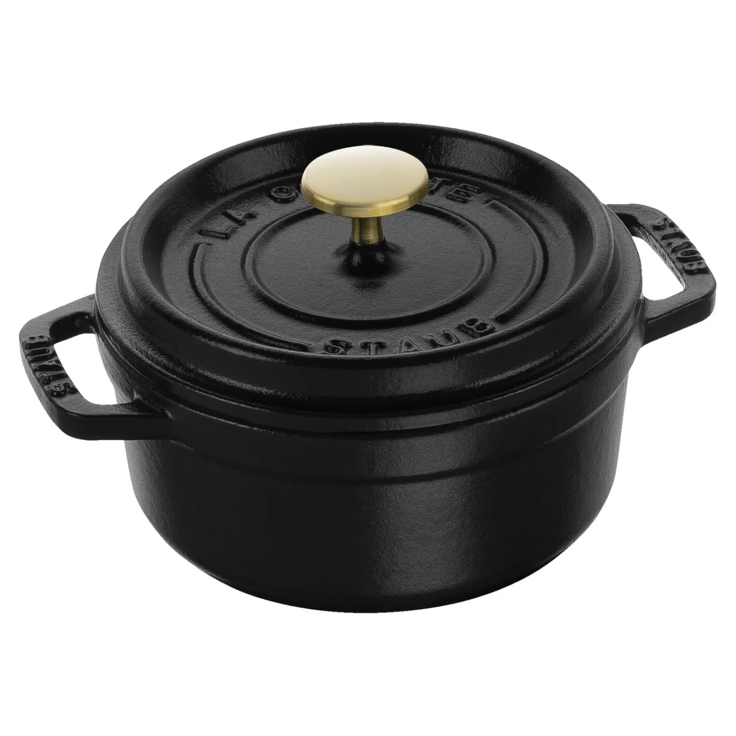 Staub Cocotte 14 cm, Rond(e), , Fonte Noir mat Best