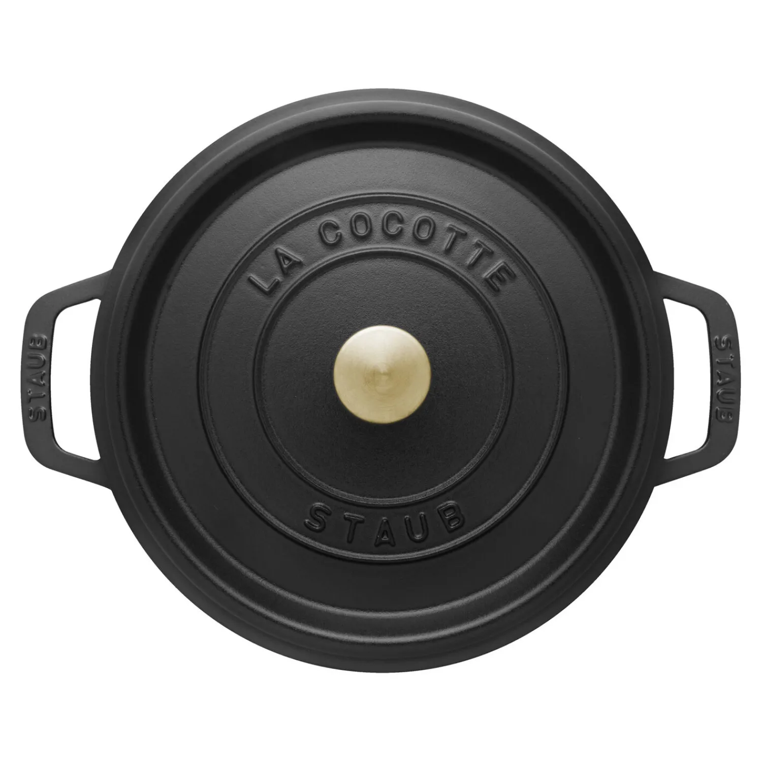 Staub Cocotte 30 cm, Rond(e), , Fonte Noir mat Outlet