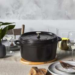 Staub Cocotte 26 cm, Rond(e), , Fonte Noir mat Best