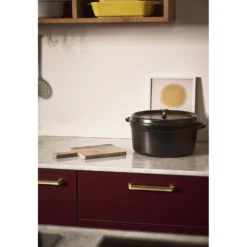 Staub Cocotte 26 cm, Rond(e), , Fonte Noir mat Best